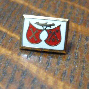 TerryBerry Chi Lambda Red Banner Lapel Pin Tie Tack Brooch
